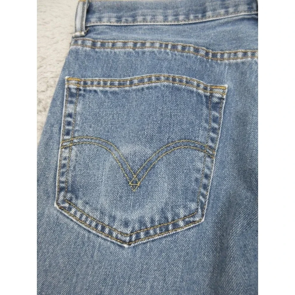 Levis 550 Relaxed Fit Jeans Mens 34x32 Blue Tapered Denim Medium Wash Red Tab